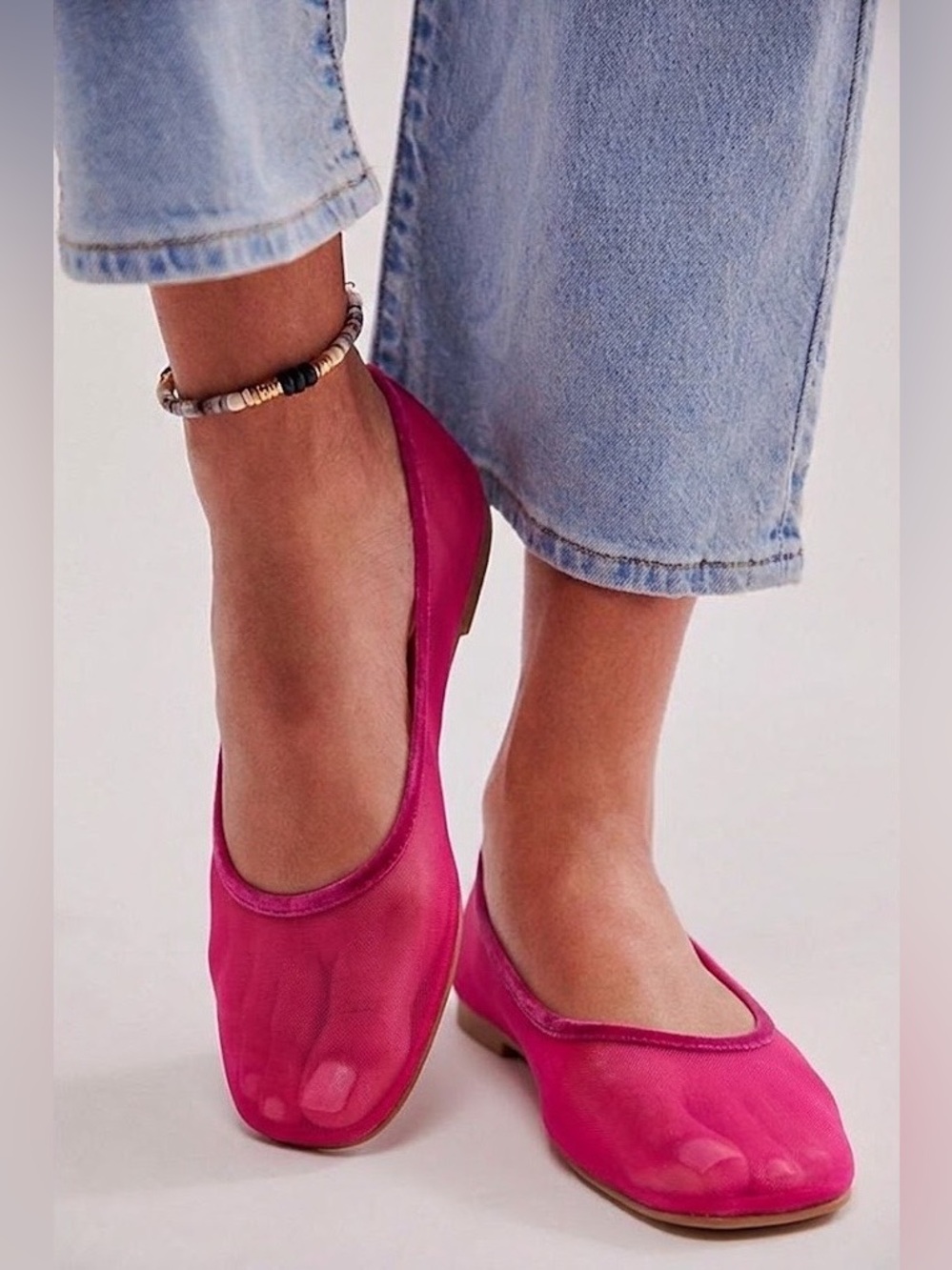 FREE PEOPLE X JEFFREY CAMPBELL La Danse Mesh Muse Ballet Flats